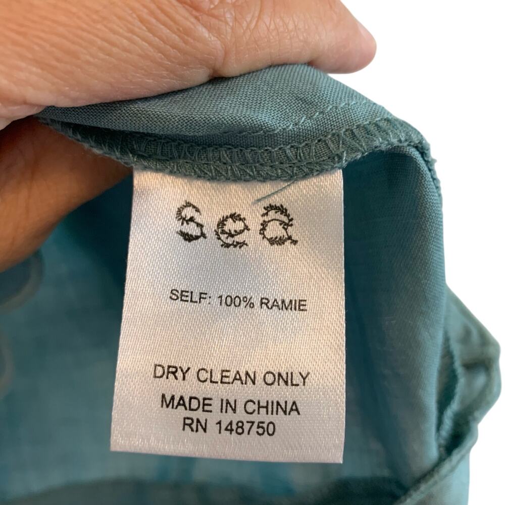 SEA New York Ramey Light Teal Flutter Sleeve Blouse - Picture 5 of 6